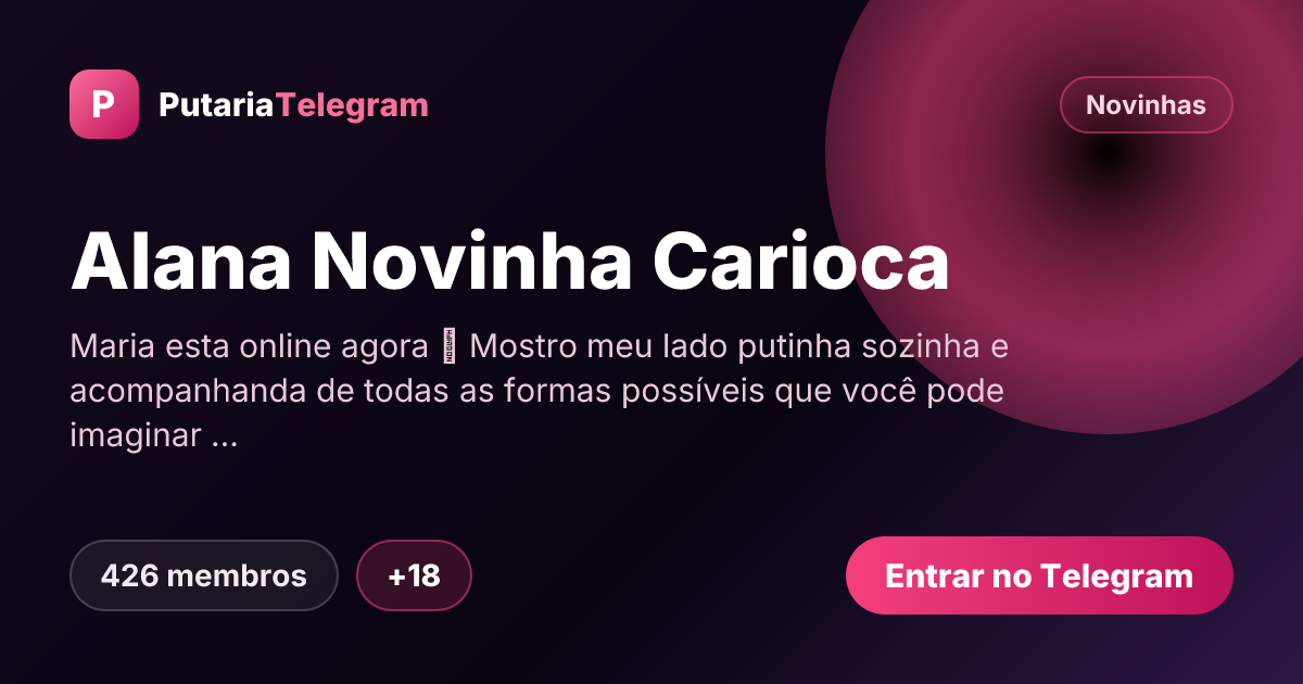 Prévia da imagem de compartilhamento do grupo Alana Novinha Carioca