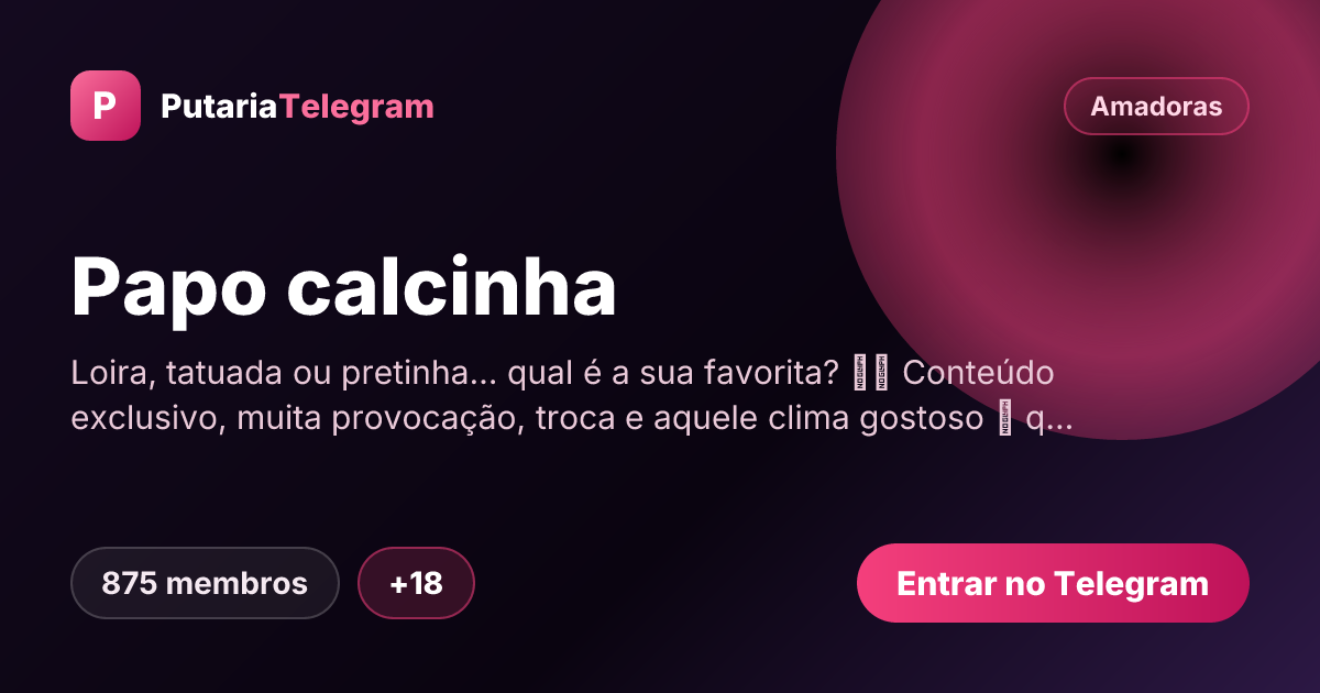 Prévia da imagem de compartilhamento do grupo Papo calcinha