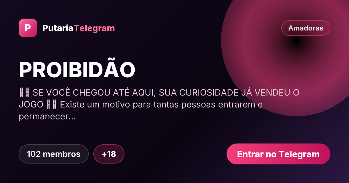 Prévia da imagem de compartilhamento do grupo PROIBIDÃO