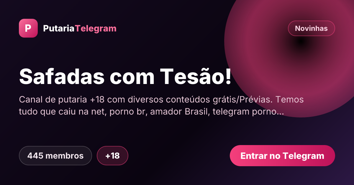 Prévia da imagem de compartilhamento do grupo Safadas com Tesão!