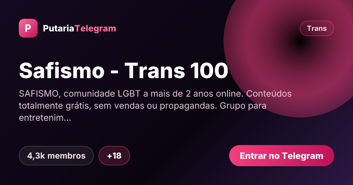 Prévia da imagem de compartilhamento do grupo Safismo - Trans 100