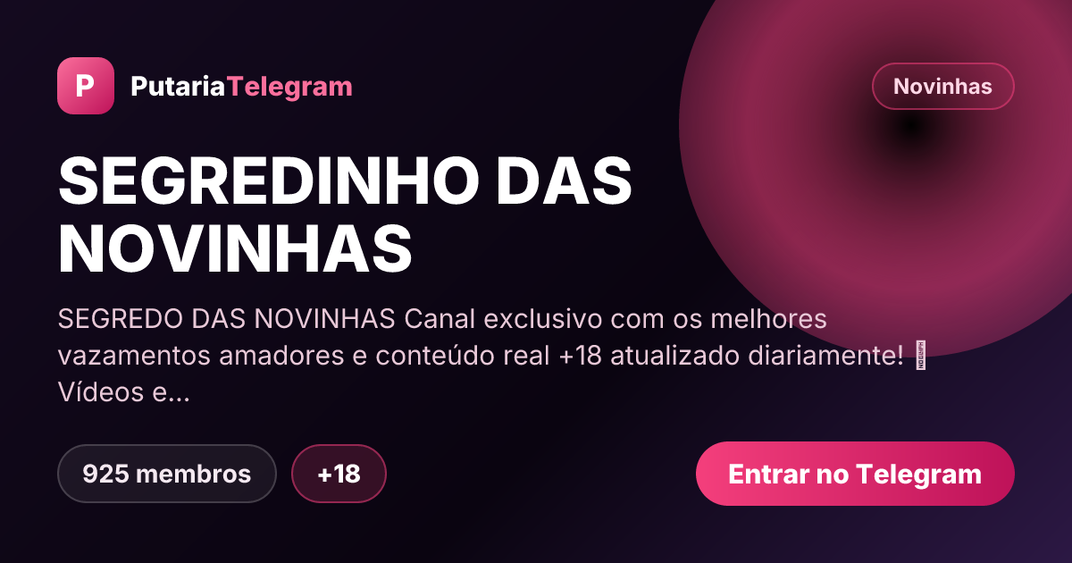 Prévia da imagem de compartilhamento do grupo SEGREDINHO DAS NOVINHAS