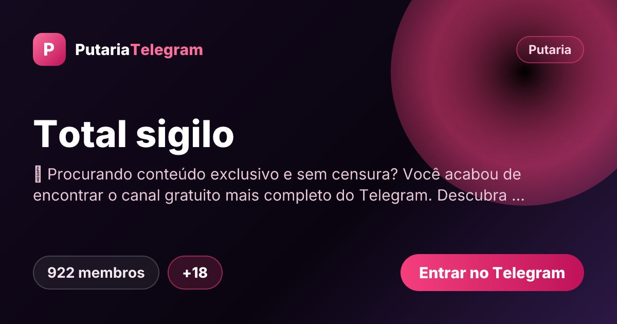 Prévia da imagem de compartilhamento do grupo Total sigilo